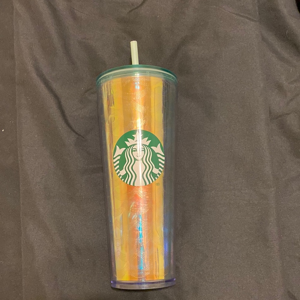 Used Starbucks plastic 24oz cup.